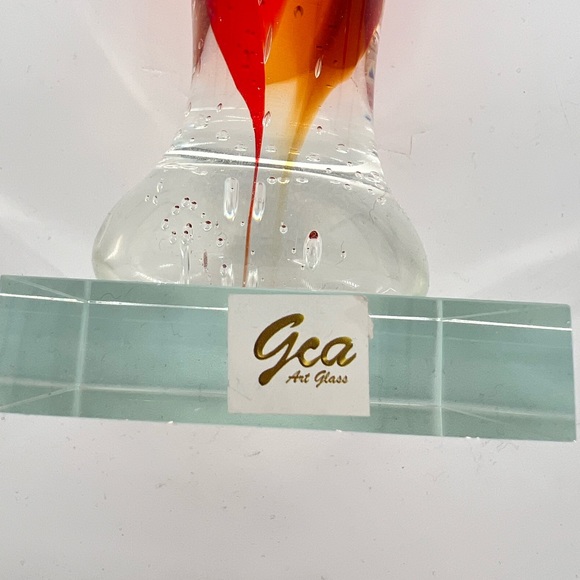 GCA Art Glass Accents Euc Gca Art Glass Couple Glass Sculpture
